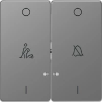 D-Life КЛАВИША 2-ная, линзой LED, символ: звонок/горничная, НЕРЖ. СТАЛЬ , SD