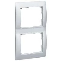 Рамка 2п вер Aluminium GL