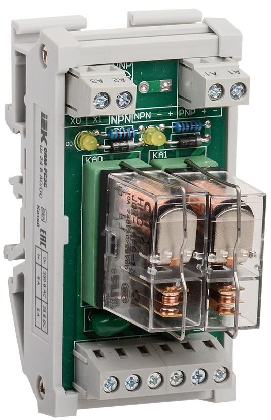 Интерфейсное реле ORM 5, 2 контактные группы, 24 В DC/AC