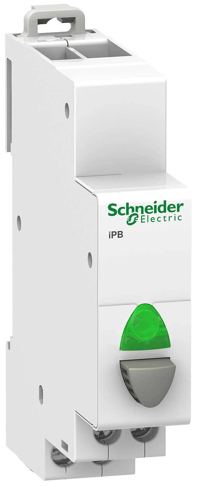 КНОПКА УПРАВЛЕНИЯ iPB 1НО СЕРАЯ+ЗЕЛЕНЫЙ ИНДИКАТОР A9E18038