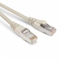 Патч-корд F/UTP, экранированный, Cat.5e, LSZH, 0.5 м, серый Hyperline