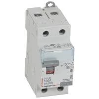 УЗО двухполюсное DX3 2П 100А 100мА-AC-S
