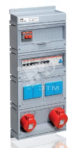 Бокс MPR32/1MS с розетками в сборе, IP44, пластик
