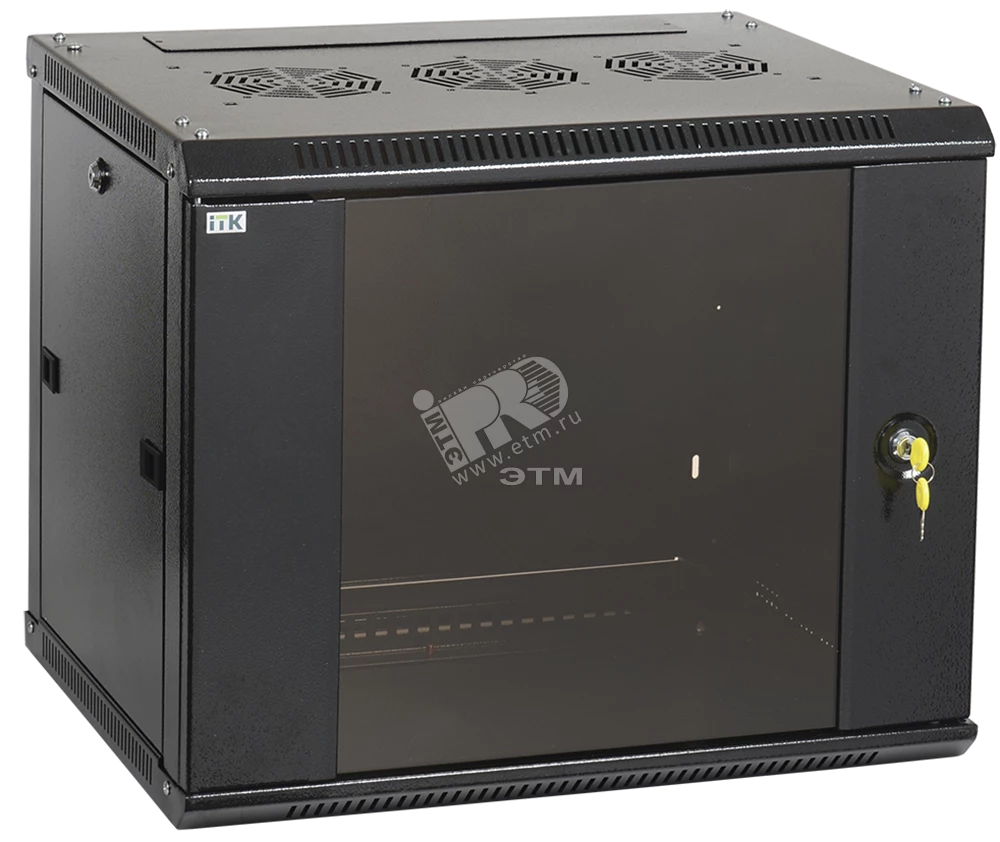 ITK Шкаф LINEA W 12U 600x450 мм дверь стекло, RAL9005