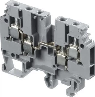 Клемма M4/6,4A,N винтовая 4мм,кв, синяя