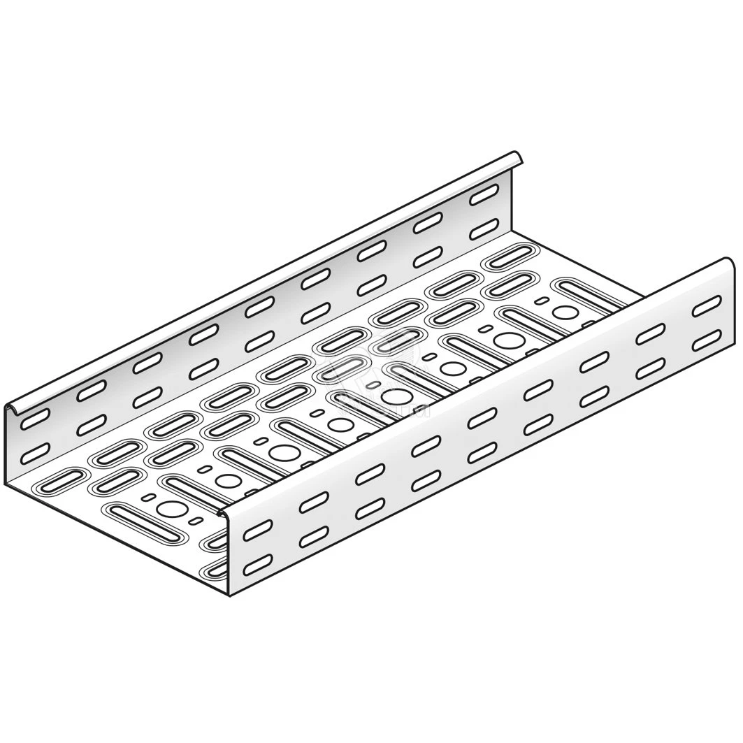 Кабельный лоток перфорированный с телескопическими концами HDKBSI60.400.100