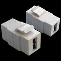Модуль Keystone, USB 2.0, тип A, мама-мама, 180 градусов, белый