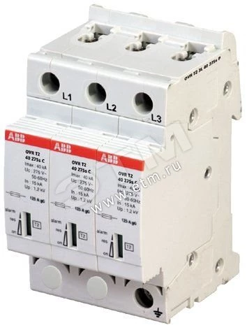 Ограничитель перенапряжения OVR T2 3L 40 275 P TS ABB 2CTB803853R2500