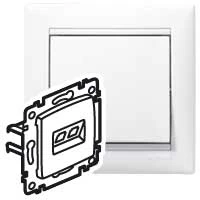 Двойная компьютерная розетка Valena RJ45 UTP кат5е 1в белый 774230