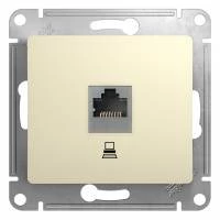 Компьютерная розетка GLOSSA RJ45 кат.5E, бежевый