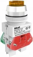 Выкл. кноп. ABLFP ?30 мм Цвет:ЖЕЛТЫЙ LED 220В ВK-30 DEKraft