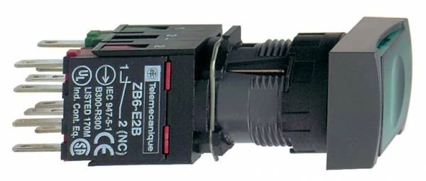 КНОПКА 16ММ 12-24В ЗЕЛЕНАЯ С ВОЗВРАТОМ XB6DW3B1B