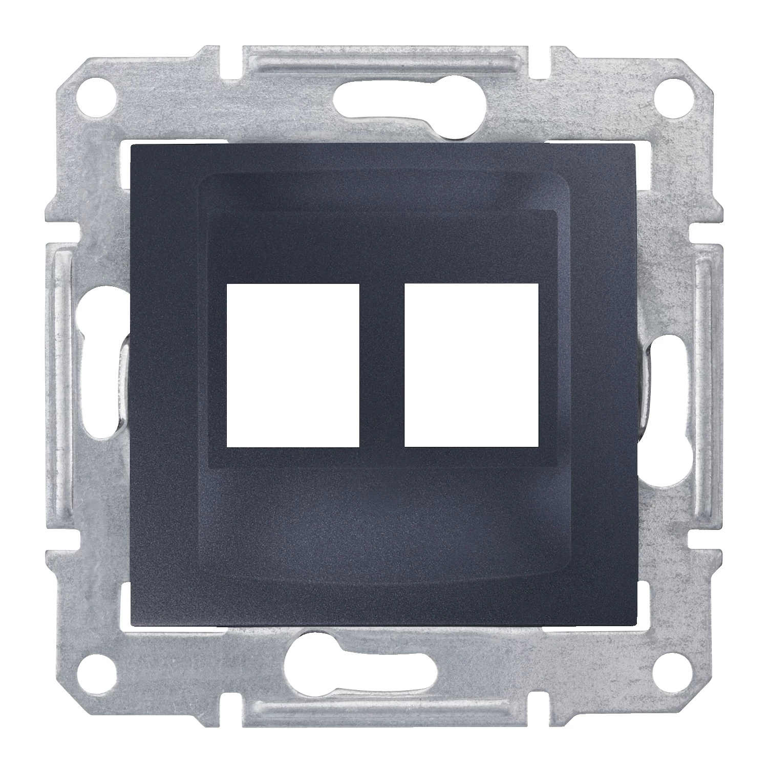 Адаптер х2 AMP MOL KEL cat5e 6 UTP, графит