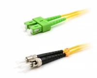 Патч-корд оптический LANMASTER, LSZH, дуплексный, SC/APC-ST/UPC, SM OS2, 15 м