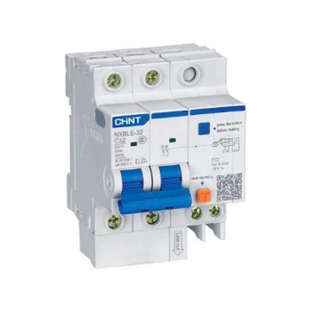 Диф. автомат NXBLE-40 1P+N 20A, х-ка C 30mA, электронный тип AС, х-ка С, 4.5kA (CHINT)