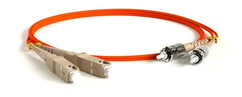 Патч-корд волоконно-оптический (шнур) MM 50/125, ST-SC, 2.0 мм, duplex, LSZH, 1 м Hyperline