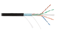 Кабель NIKOLAN F/UTP 4 пары, Кат.6 (Класс E), тест по ISO/IEC, 250МГц, одножильный, BC (чистая медь), 23AWG (0,57мм), внешний, PE до -60С, черный, 305м - гарантия: 1 год