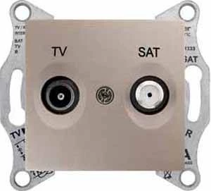 TV/SAT розет. проходная, титан SDN3401268