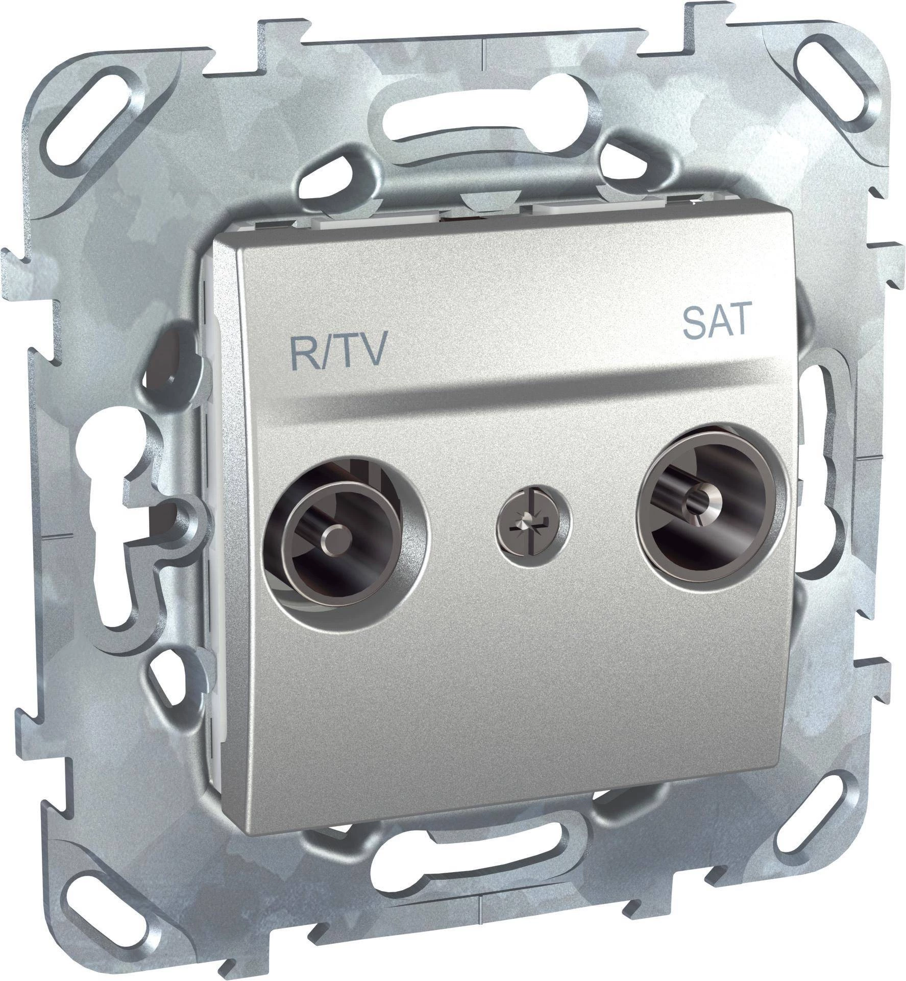 R-TV/SAT РОЗЕТКА ОКОНЕЧНАЯ АЛЮМ
