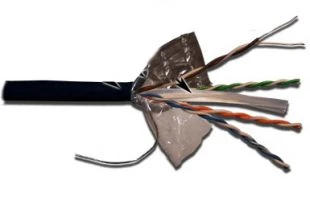 Кабель LANMASTER FTP, 4 пары, кат. 6, с перегородкой,  250Mhz, PE, для внешней прокладки, 305 м
