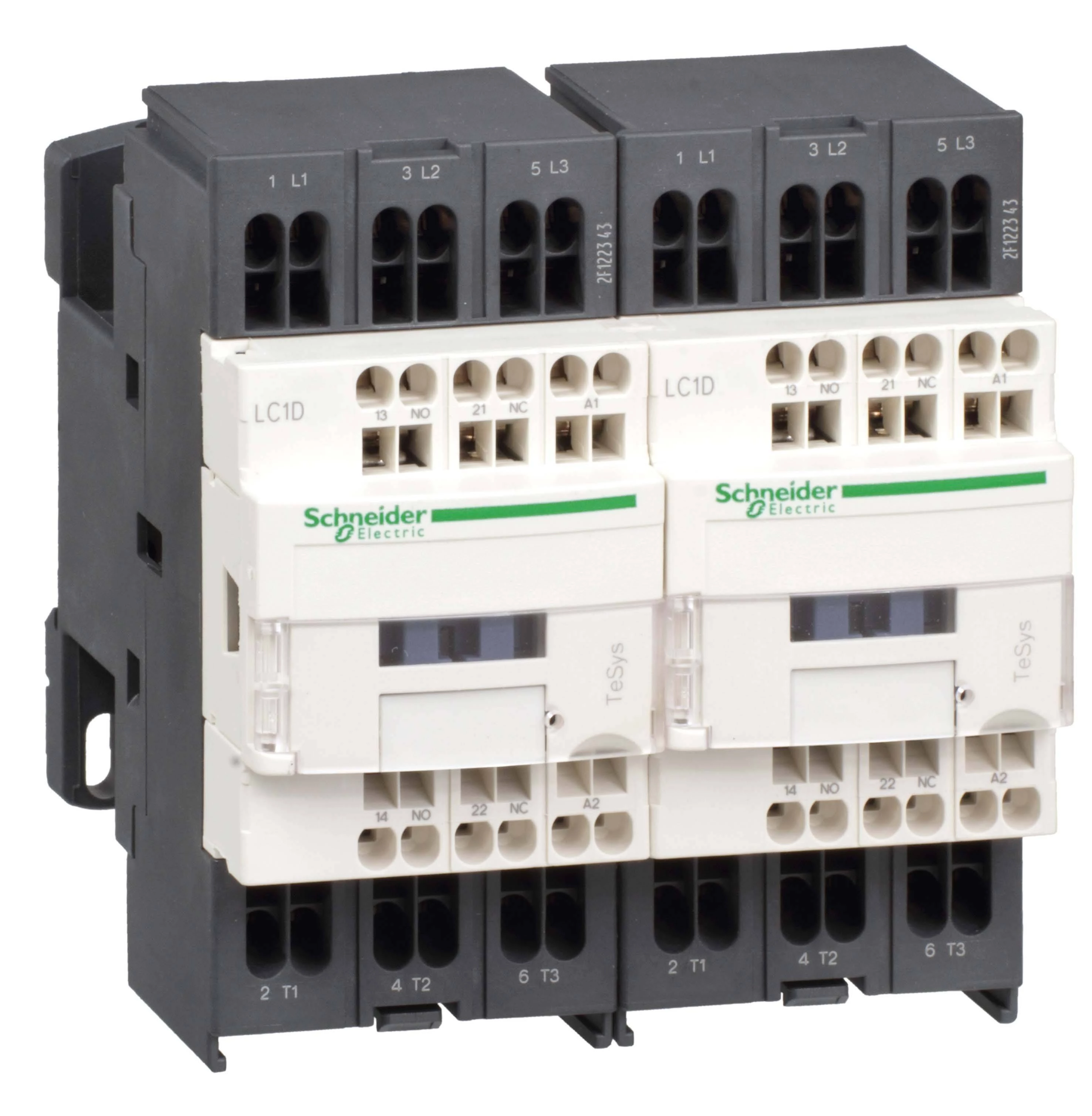КОНТАКТОР РЕВЕРСИВНЫЙ D 3Р, 12 A, НО+НЗ, 24V DС, 2.4 ВТ, ПРУЖИННЫЙ ЗАЖИМ