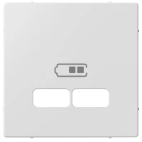 MERTEN, ЦЕНТРАЛЬНАЯ НАКЛАДКА для USB механизма 2,1А, АКТИВНЫЙ БЕЛЫЙ, SM