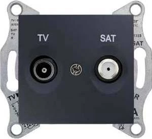 TV/SAT розет. проходная, графит SDN3401270