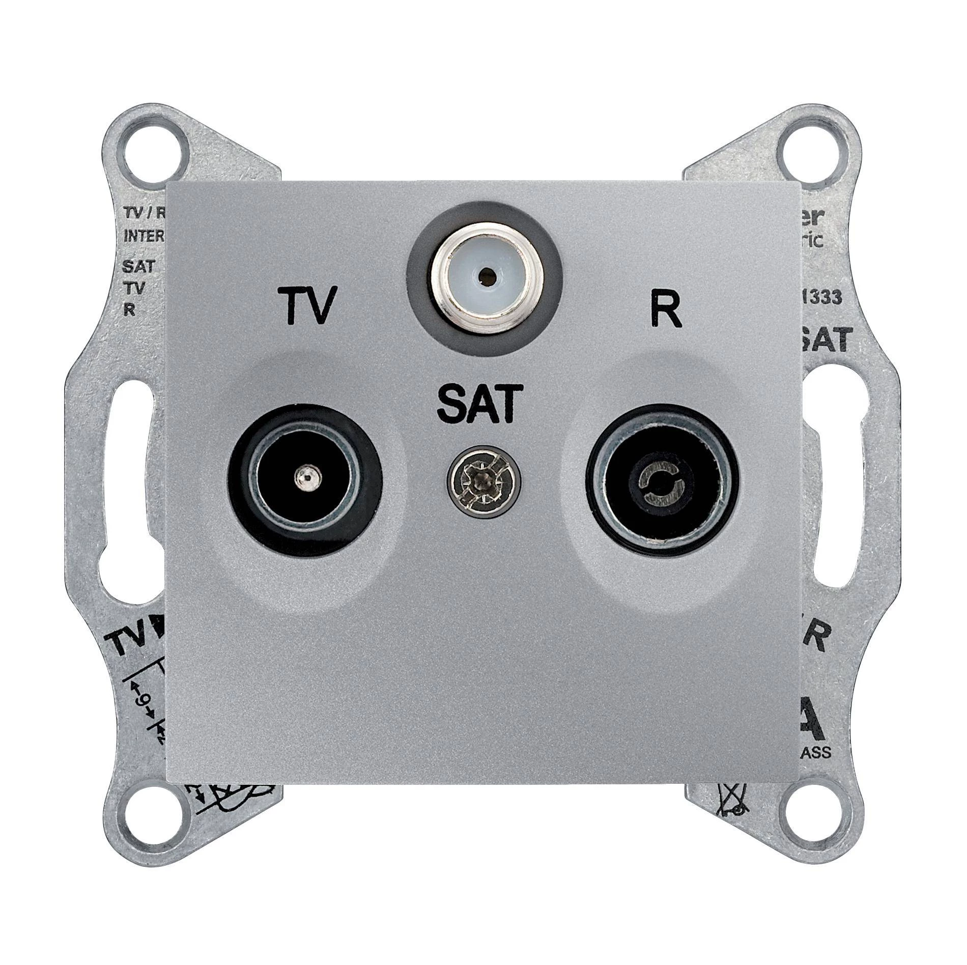 TV/R/SAT розет. проходная, алюм. SDN3501260