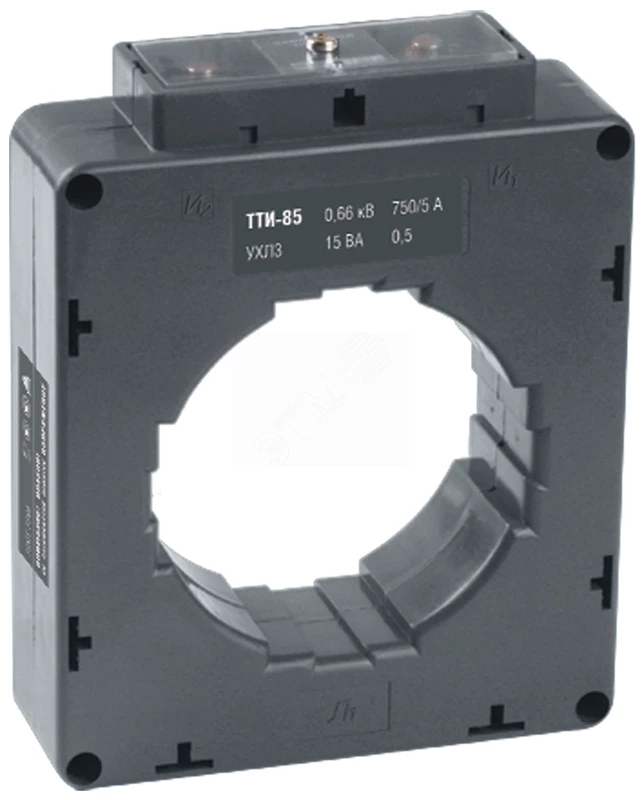 Трансформатор тока ТТИ-85 1500/5А 15ВА класс 0,5S IEK