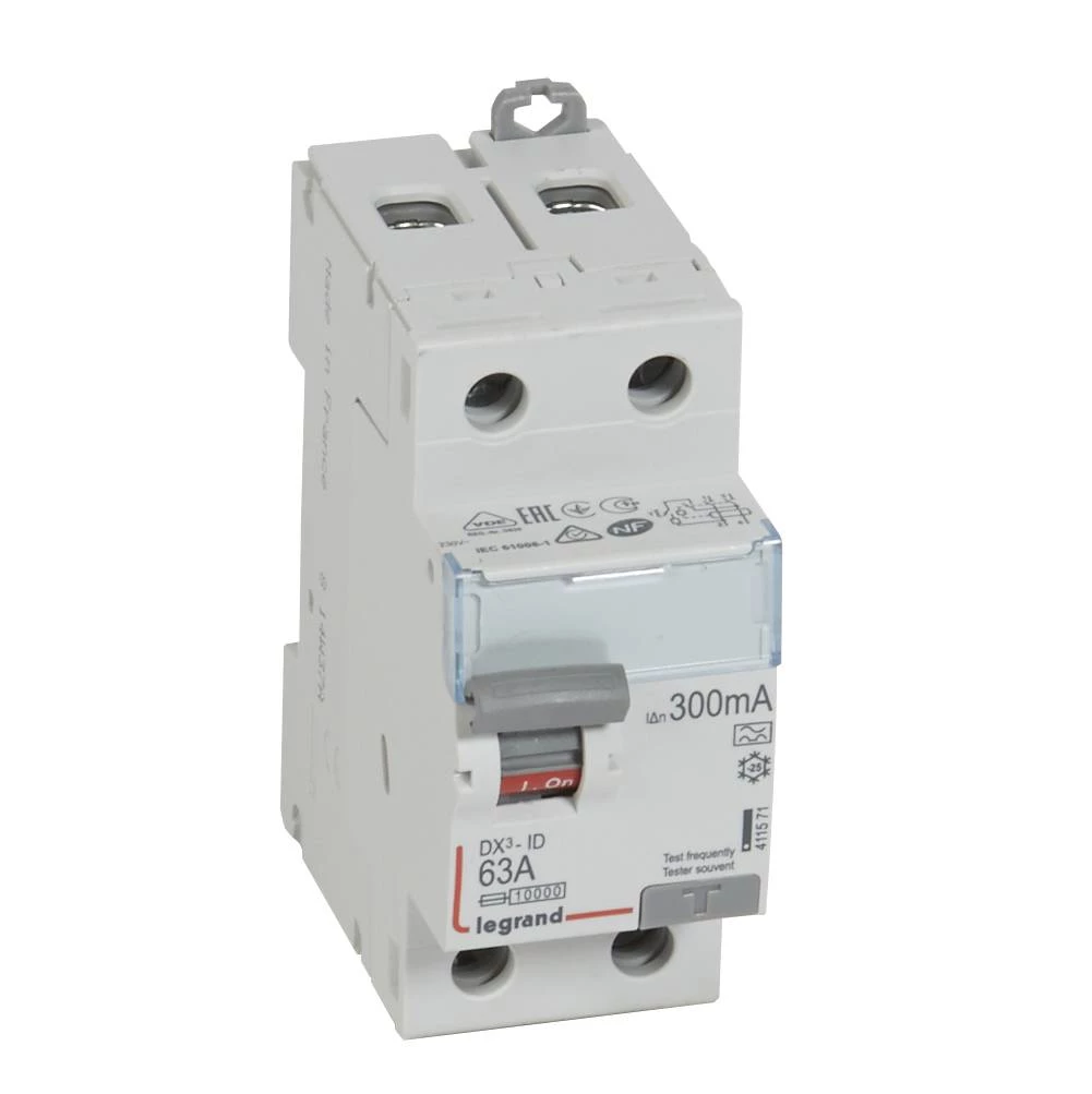 УЗО двухполюсное DX3 2П 63А 300мА-A