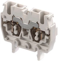 Клемма DR2,5/5.2L пружинная. 2.5мм.кв. серая, мини, DIN2