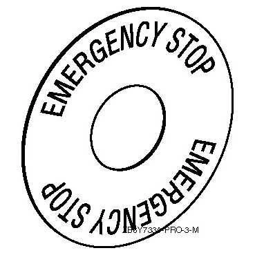 МАРКИРОВКА \EMERGENCY STOP\