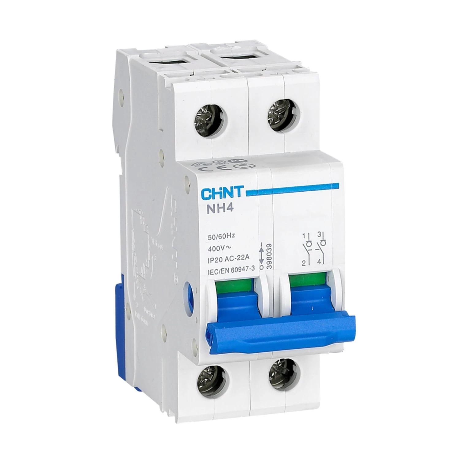 Выключатель нагрузки NH4 2P 125A (CHINT)