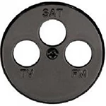 Накладка для  розетки TV+FM+SAT, 3 отверстия , черн., LK Vintage