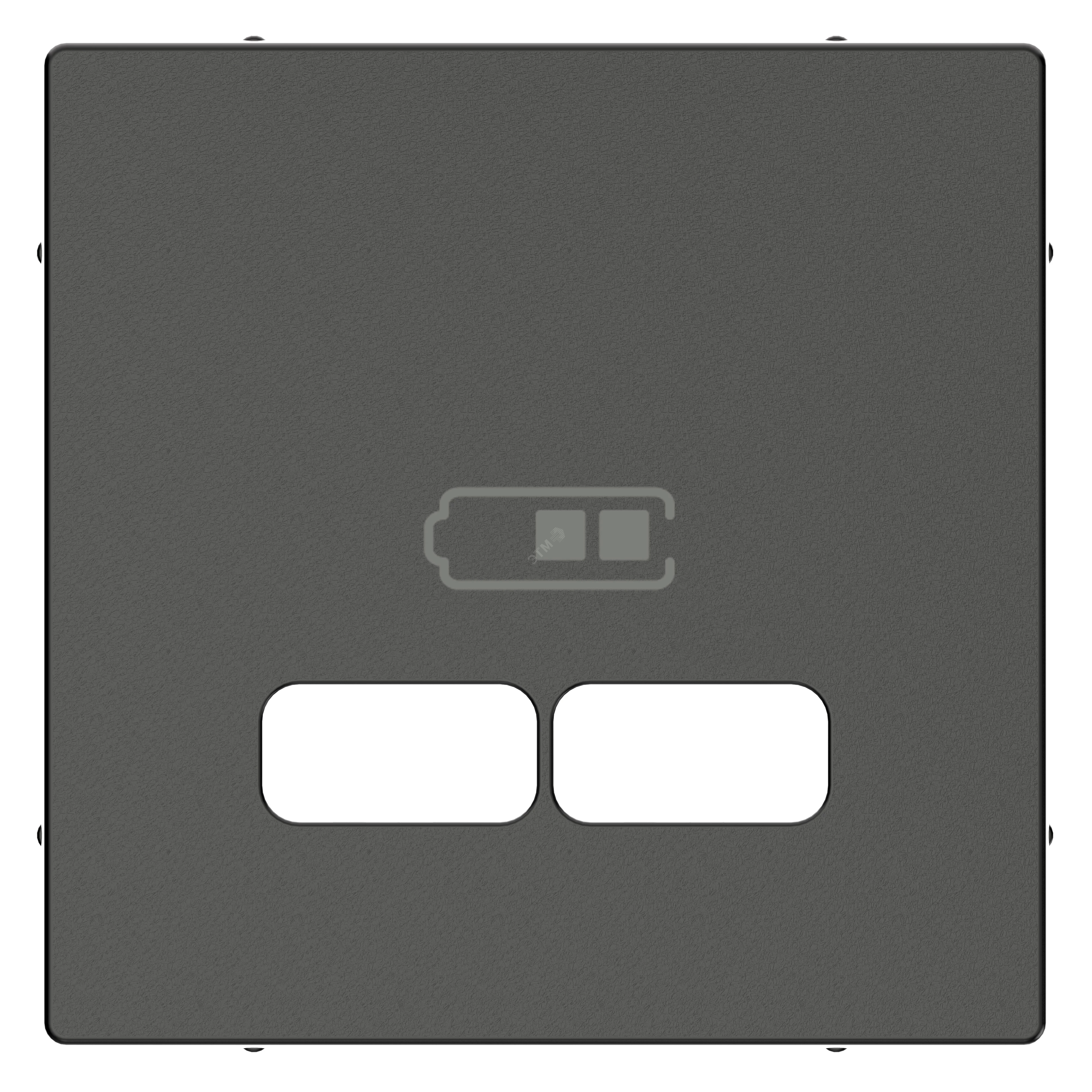 MERTEN, ЦЕНТРАЛЬНАЯ НАКЛАДКА для USB механизма 2,1А, АНТРАЦИТ, SM