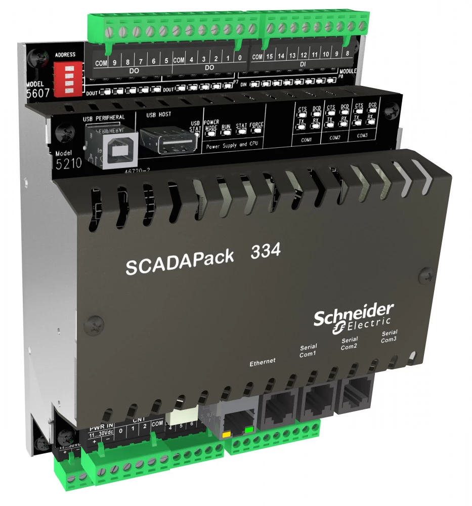 SCADAPack 334 RTU,2 Газ&Жидк,IEC61131,24В,2 A/O
