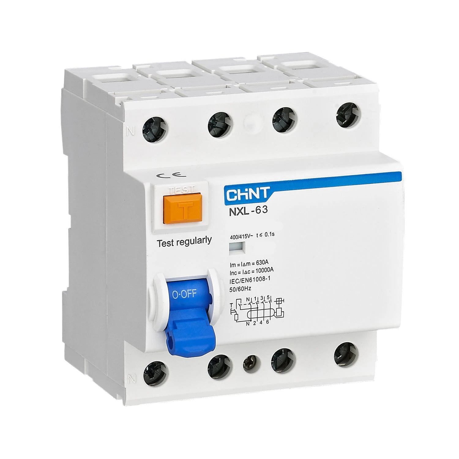 УЗО NXL-63 10kA 3P+N 25A 300mA A (R)(CHINT)