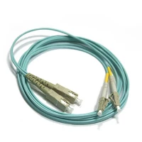 Патч-корд оптический LANMASTER, дуплексный, LC/PC-SC/PC, OM3, LSZH, 5.0 м