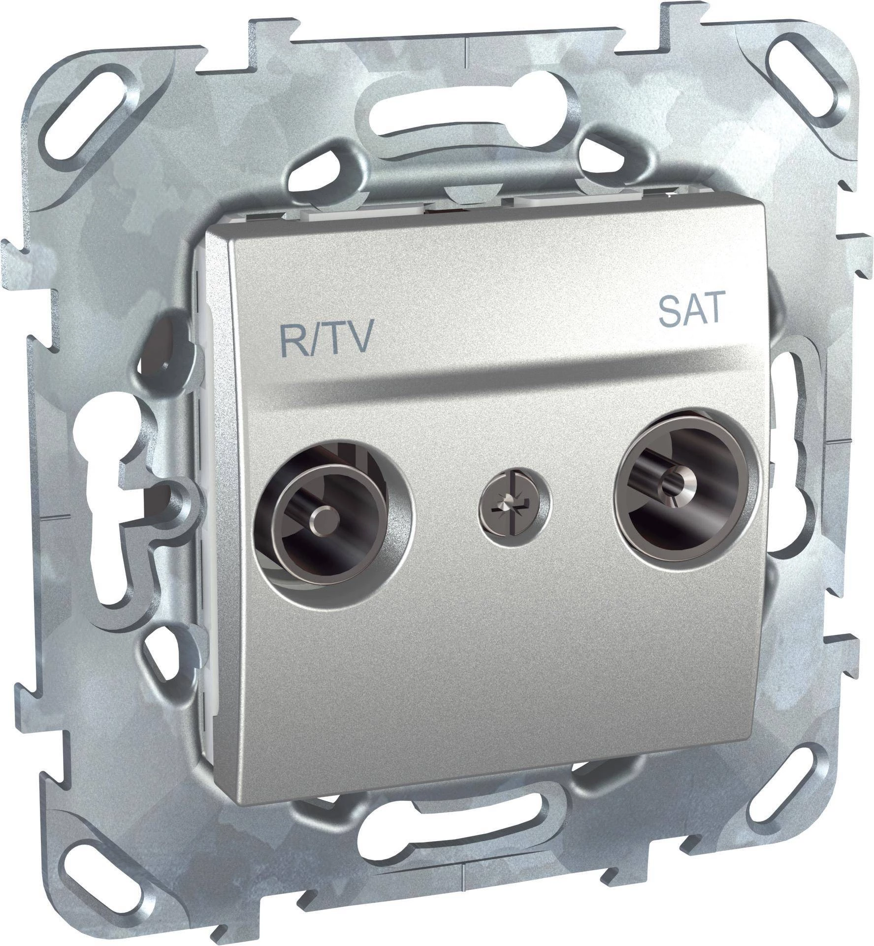 R-TV/SAT РОЗЕТКА ПРОХОДНАЯ АЛЮМ