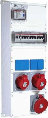 Бокс M63/2JFB с розетками в сборе, металл, IP44
