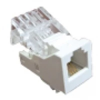 Механизм розетки телефонной RJ-12 (6 контактов), белый LK45