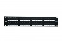 Коммутационная панель категории 5е, UTP, 19", 2U, 48хRJ45, 568A/В, черная