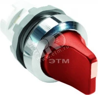 Переключатель M2SS2-20R (короткая ручка) красный 2-х позиционный без подсветки (только корпус) 90# с фиксацией