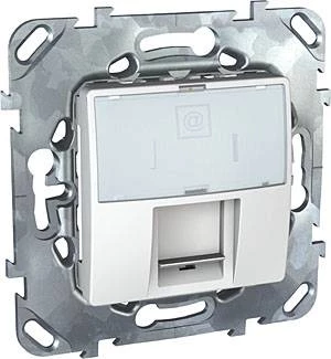Компьютерная розетка 1ХRJ45 КАТ. 6, с полем для надписи, белый