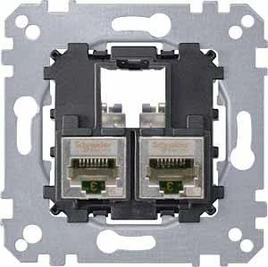 Двойная компьютерная розетка Actassi 2xRJ45 Cat5e STP