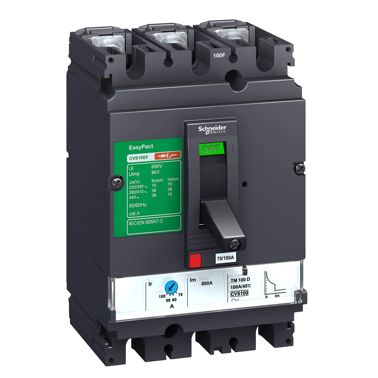 АВТ. ВЫКЛ. EasyPact CVS 100B 25kA 3P MA6,3
