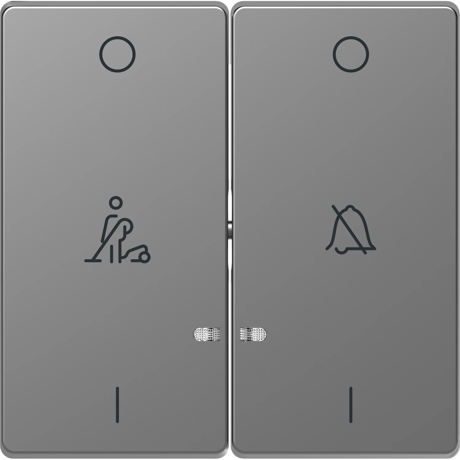 D-Life КЛАВИША 2-ная, линзой LED, символ: звонок/горничная, НЕРЖ. СТАЛЬ , SD