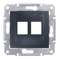 Адаптер х2 AMP MOL KEL cat5e 6 UTP, графит