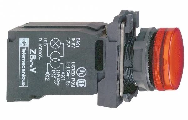 СИГН. ЛАМПА 22ММ 230В КРАСНАЯ XB5AV44