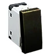 Переключатель с двух мест, с индикатором 45х22,5 мм (схема 6L) 16 A, 250 B (черный бархат) LK45